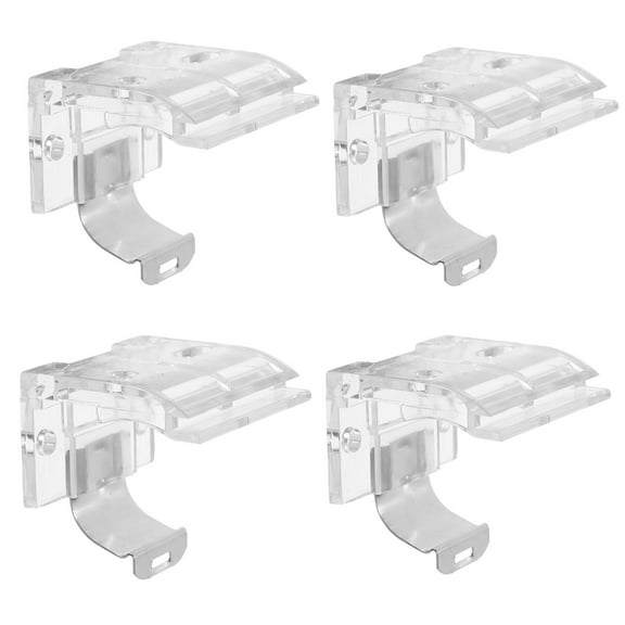 IMIKEYA Cordless Blinds Mounting Brackets Transparent Metal 4pcs