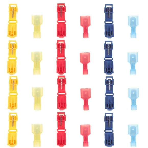 TINKSKY 50 Sets of Car Wire Connectors PVC Quick Disconnect for Home Wiring Projects