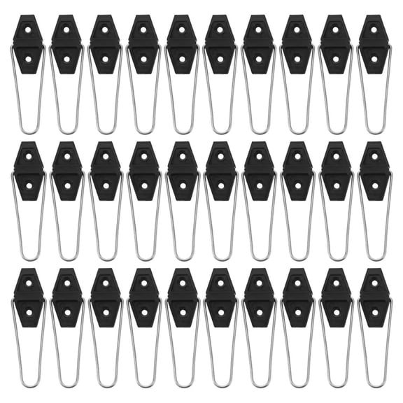 NICEXMAS 50Pcs Black Picture Frame Stand Holders with Iron and Plastic Material