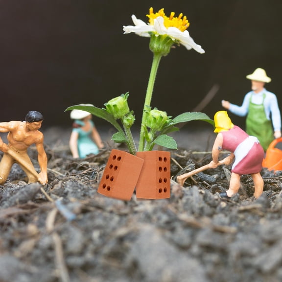 TINKSKY 50pcs Miniature Models Cube Light Brown Vintage Design for DIY Crafts and Hobbyists