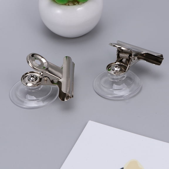NICEXMAS 5Pcs Convenient Suction-Cup Clips Stainless Steel Household Window Clamps Easy Remove