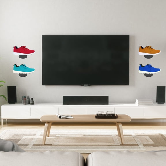 IMIKEYA 1Set Acrylic Shoes Display Stand Floating Wall Shelf for Basketball Sneakers