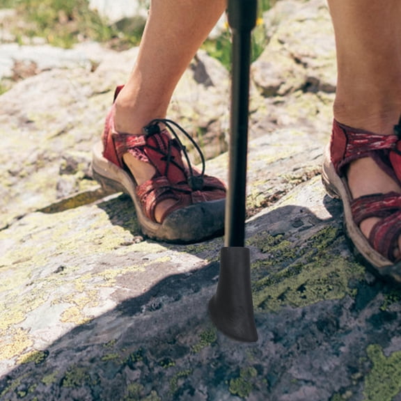 NICEXMAS 6Pcs Universal Trekking Pole Rubber Tips Durable Protective Covers for Outdoor Use