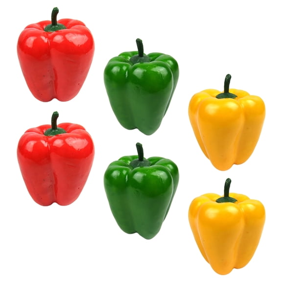 IMIKEYA Fake Vegetable Chili Pepper Decorations Red Expandable Polystyrene 6Pcs