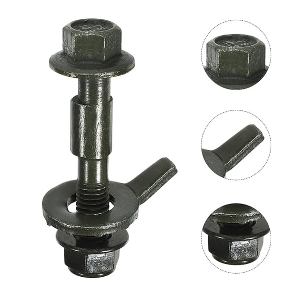 NICEXMAS 6pcs Auto Camber Adjusting Kit Steel Black for Four Wheel Alignment