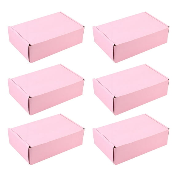 NICEXMAS Nicexmas Reusable Pink Paper Moving Boxes for Storage and Safe Transport 6Pcs