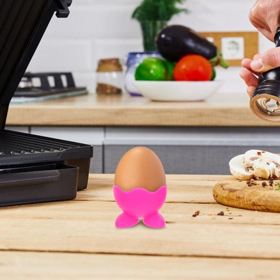 NICEXMAS 6pcs Heat Resistant Egg Cups for Hard and Soft Boiled Eggs Kitchen Storage Stand for Quick Breakfast Prep