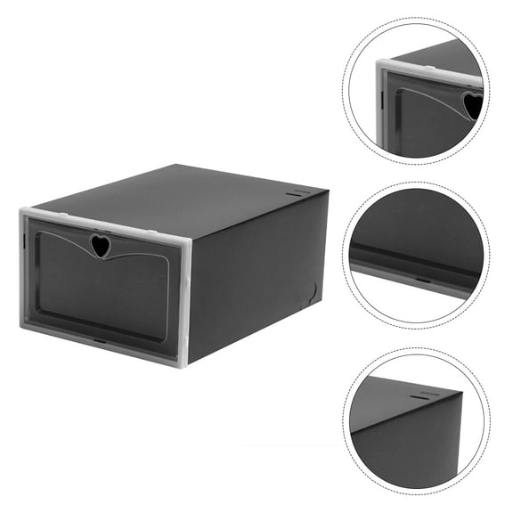 TINKSKY 6pcs Stackable Shoe Storage Boxes Sneaker Organizers With Dustproof Design For Home Use