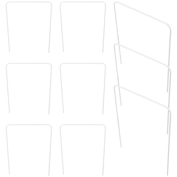 NICEXMAS 9Pcs Metal Croquet Hoops White Iron for Backyard Games and Picnics