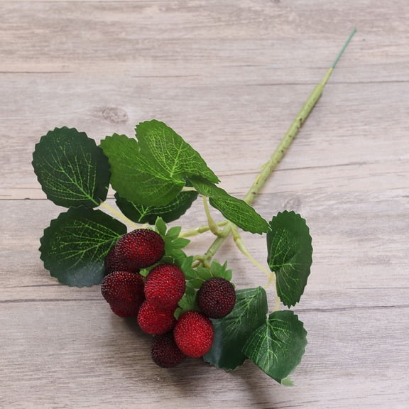 TINKSKY Artificial Red Berry Stems for Home Decor, Wedding, Holiday & Seasonal Decorations, Realistic Plastic Faux Berry Branches