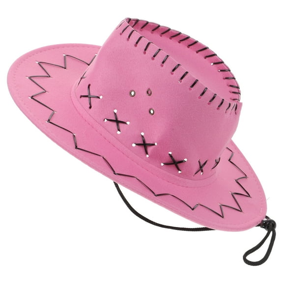 TINKSKY Cowgirl Hat for Toddler Pink Polyester 1Pack with Sun Protection for