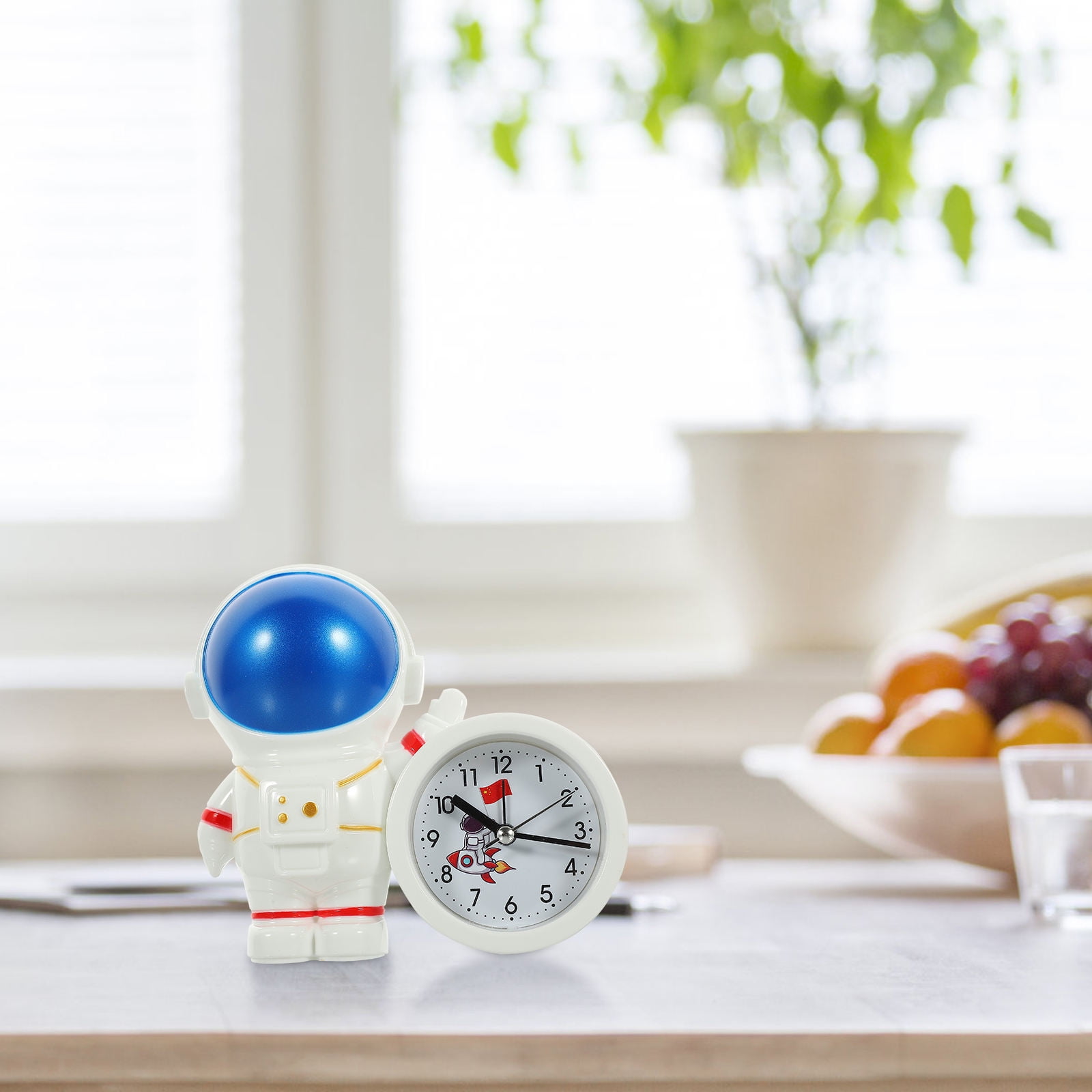 NICEXMAS Adorable Blue Spaceman Clock for Decor Made of Plastic Great ...