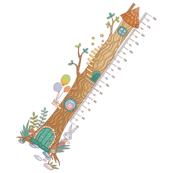 NICEXMAS Removable Height Growth Chart Wall Decal with Printed Ruler for Home and Classroom