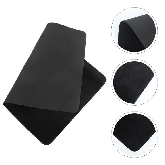 NICEXMAS Reusable Black Playing Card Magician Mat with Grip Backing for Tricks