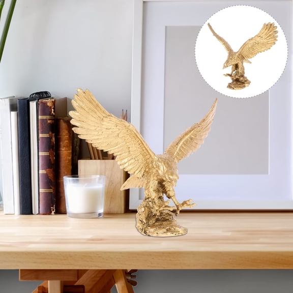 NICEXMAS Bird Statue Decor Eagle Statue Resin Decoration Desktop Adornment Home Office 1Pcs