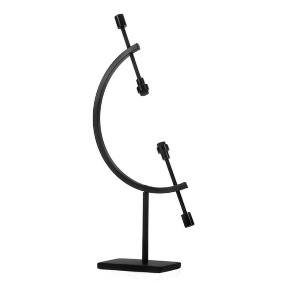 NICEXMAS Adjustable Metal Globe Display Stand Sphere Holder Black for Decorative 1 Set
