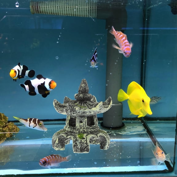 NICEXMAS Assorted Color Resin Tower Decor for Flowerpot Landscaping Garden Accessories and Home Ornament