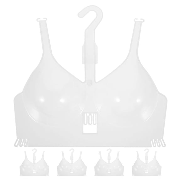 NICEXMAS 5Pcs Bra Display Holders for Clothes Shop Lightweight Transparent Plastic Hangers