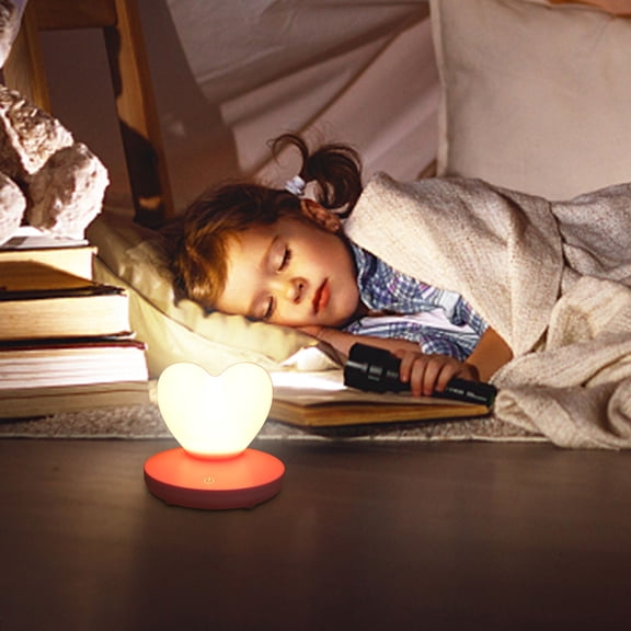 TINKSKY Heart USB Lamp Decorative Lamps Pink ABS Touch Night Light Bedroom Lighting 1 Pcs