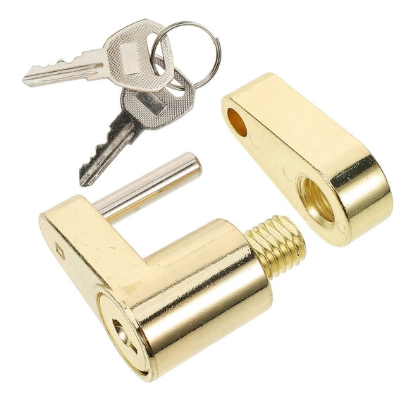 NICEXMAS Trailer Hitch Lock with Solid Brass Key and Zinc Alloy Body Yellow