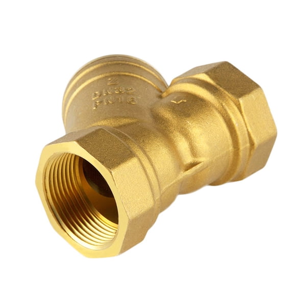 NICEXMAS Golden Brass Y Type Filter Valve Simple Strainer for Pipeline System Easy to Clean