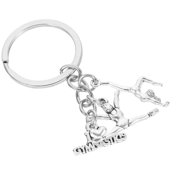 NICEXMAS Gymnastics Keychain Alloy Metal Charm for Home Keys and Accessories, 1 Piece Sports-Themed Key