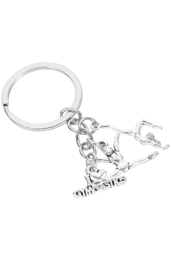 Gymnastics Keychain Alloy Metal Charm for Home Keys and Accessories, 1 Piece Sports-Themed Key