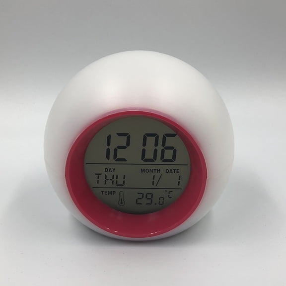 TINKSKY Kids Alarm Clock Night Light Colorful Plastic for Bedroom 1Pack