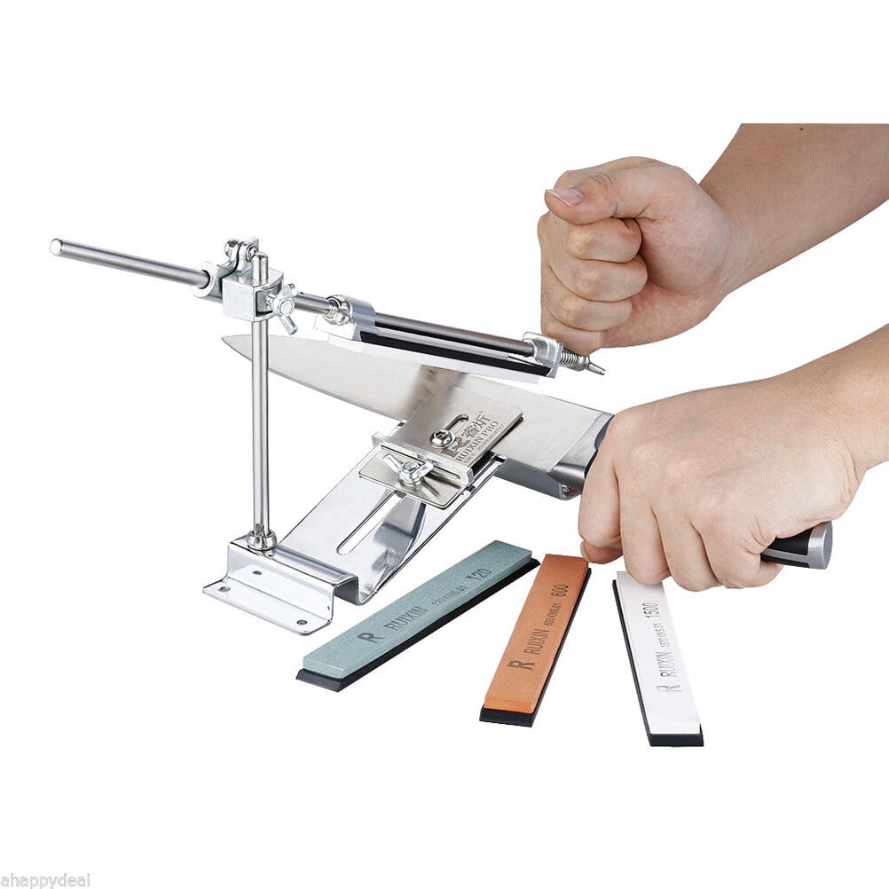 TINKSKY Knife Fixed-angle Sharpener Kitchen Sharpening System with Whetstone
