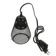 Reptile Heat Lamp Shade with Hook for Safe Installation Black Iron Cover Fits Various Bulbs and