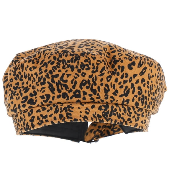 NICEXMAS Leopard Print Beret Hat for Women 1Set