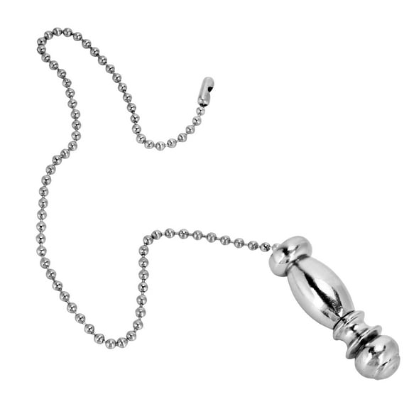 TINKSKY Light Fixture Pull Chain Cable Pull Chain Extension 1Set Silver Metal Easy Installation