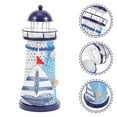 thumbnail image 1 of TINKSKY Lighthouse Home Decor Lighthouse Candle Holder Multi 1Pack Nautical Table Decor for Friends, 1 of 5