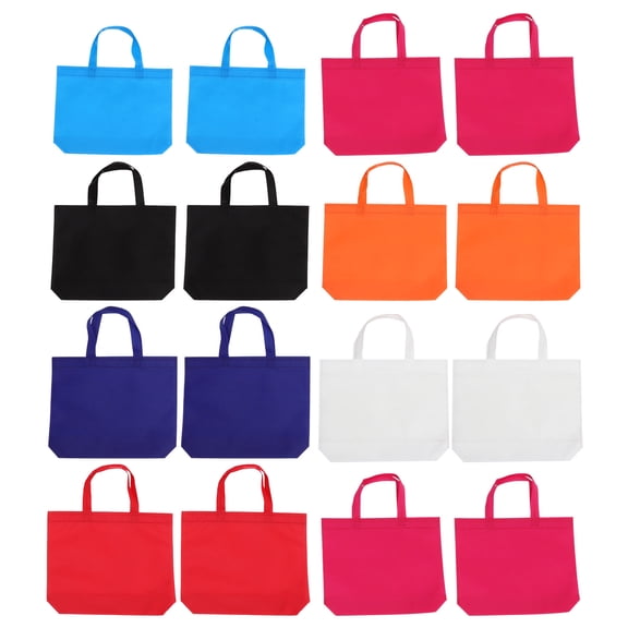 IMIKEYA Children Nonwoven Tote Bag Assorted Colors 24Pcs