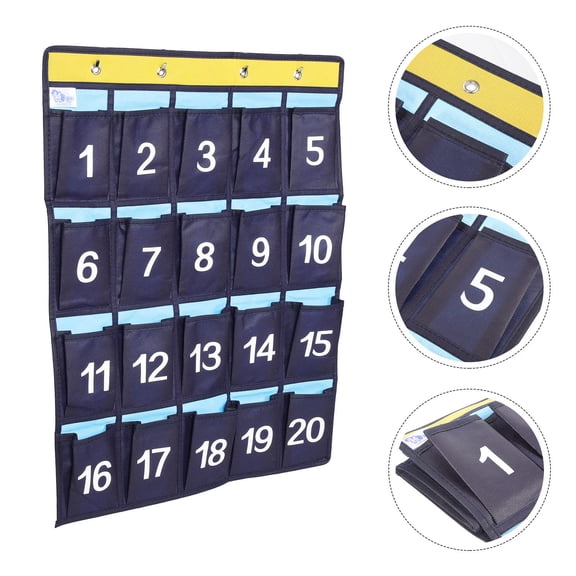 NICEXMAS Numbered Non-Woven Phone Organizer for Classroom Wall Hanging, Practical and Space-Saving Storage Solution