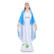 NICEXMAS Multi Color Plastic Mary Statue Decorative Craft Figurine for Church and Home Desktop Adornment