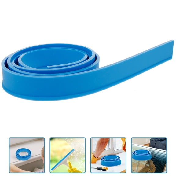 NICEXMAS Blue Silicone Floor Squeegee Durable Window Wiper Replacement Tool for Car and Home Use