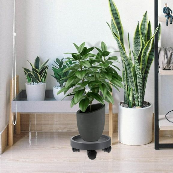 IMIKEYA 1Pc Resin Flowerpot Tray Grey Water Tray for Plant Pots with Easy to Clean Feature