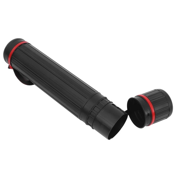 NICEXMAS Black Adjustable Mailing Tube for Posters, Artwork, Drawings with Protective Plastic Material