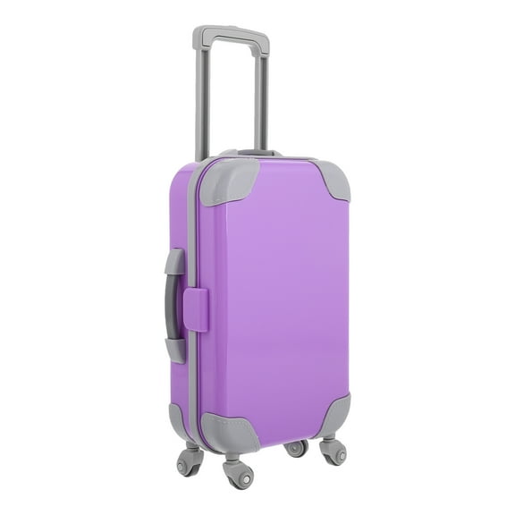 NICEXMAS Doll Suitcase Miniature Suitcase Violet Travel Accessory Doll Travel Simulation 1Pack