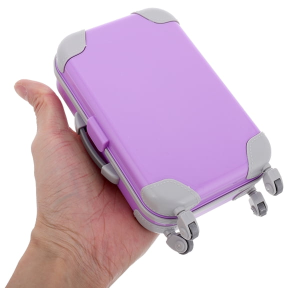 NICEXMAS Doll Suitcase Miniature Suitcase Violet Travel Accessory Doll Travel Simulation 1Pack