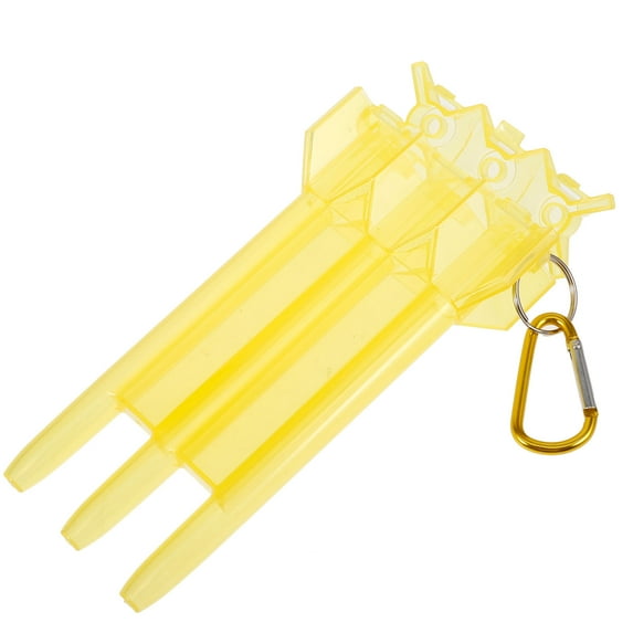 NICEXMAS Yellow Portable Plastic Case with Carabiner for Dart Storage and Organization