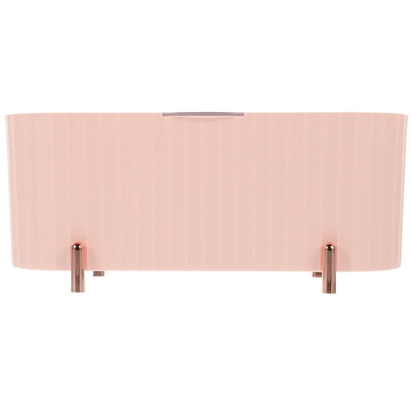NICEXMAS Bathroom Countertop Organizer Makeup Storage Box Rectangular Pink for Women 1Pcs