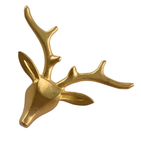 NICEXMAS Golden Brass Deer Handle with Cute Design for Home Decor, Furniture Cabinet Pulls and Drawer Knobs