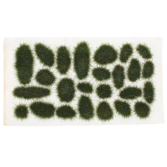 NICEXMAS DIY Sand Table Material Artificial Grass Clusters Green Plastic 1 Box