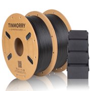 TINMORRY 2 Rolls Glass Fiber PETG 3D Printer Filament, 1 KG 1 Spool, Frosted Black