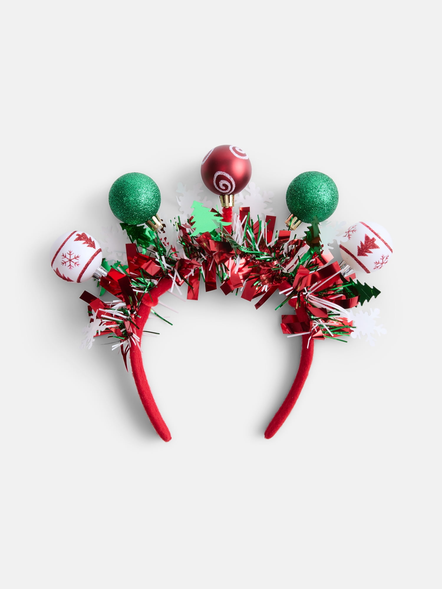 Holiday Time Women's Tinsel & Ornament Headband