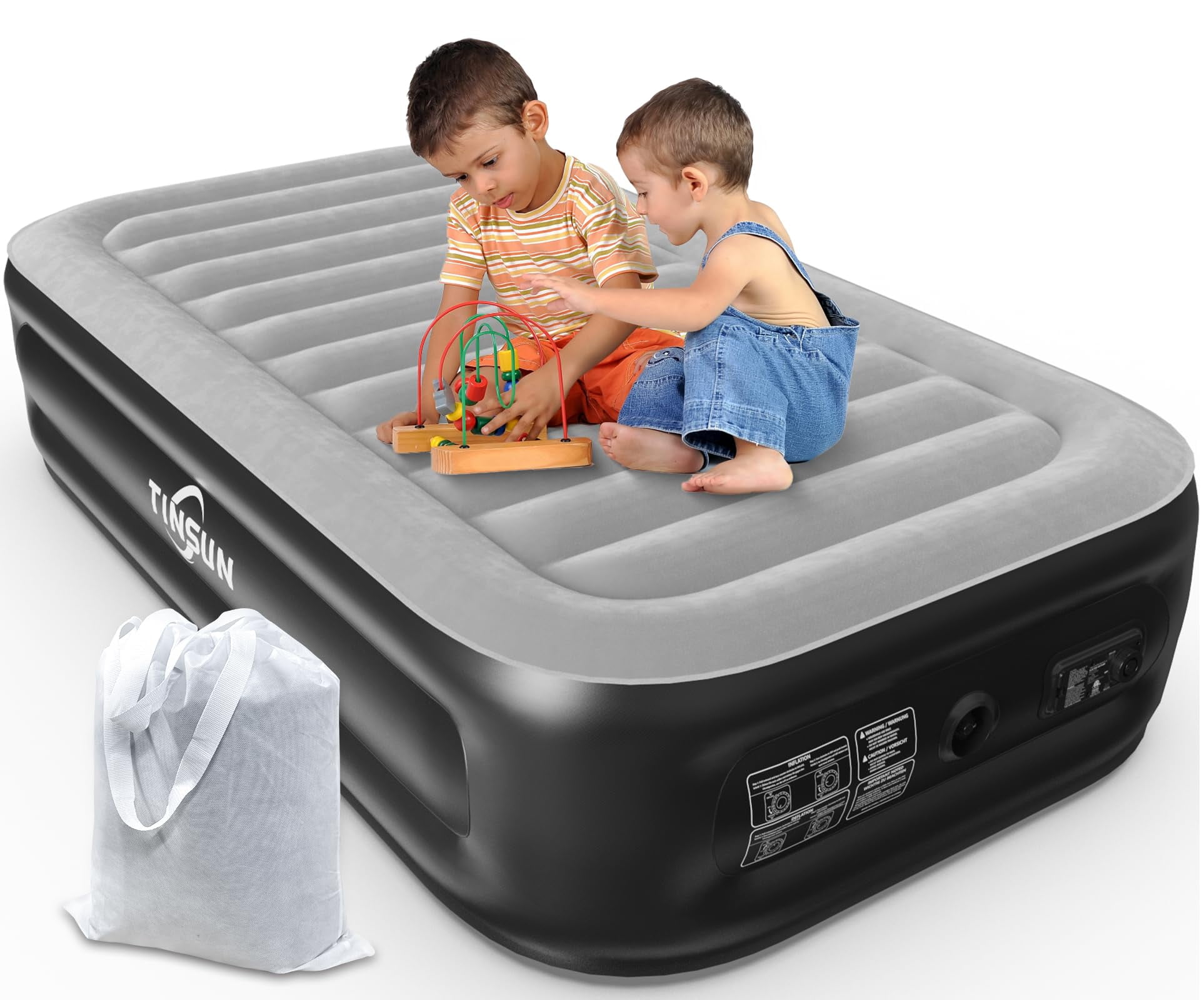 Bestrip Air Mattress Twin With Built-in Rechargeable Air Pump For Home