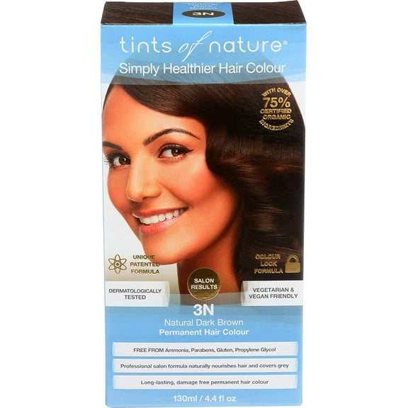 TINTS OF NATURE Permanent Colour 3N Natural Dark Brown 4.4 OUNCE