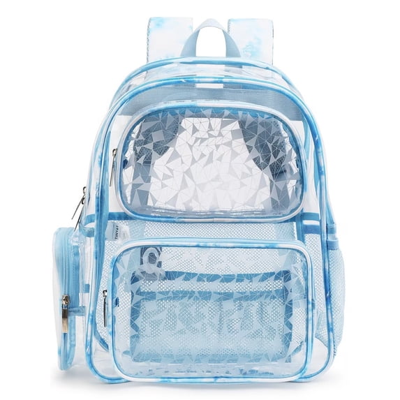 Pvc Loop In Backpack TINYAT Large Clear Backpack for Women Men Waterproof PVC Backpack Book ...